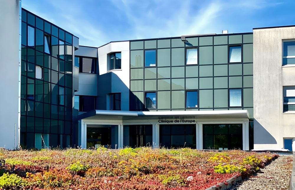 Façade de la Clinique de l'Europe, qui accueille le centre de médecine nucléaire d'Amiens